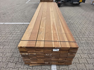 Ca. 70x Guyana Ipé Planken Geschaafd Country Grade, 21x140mm, lengte 3